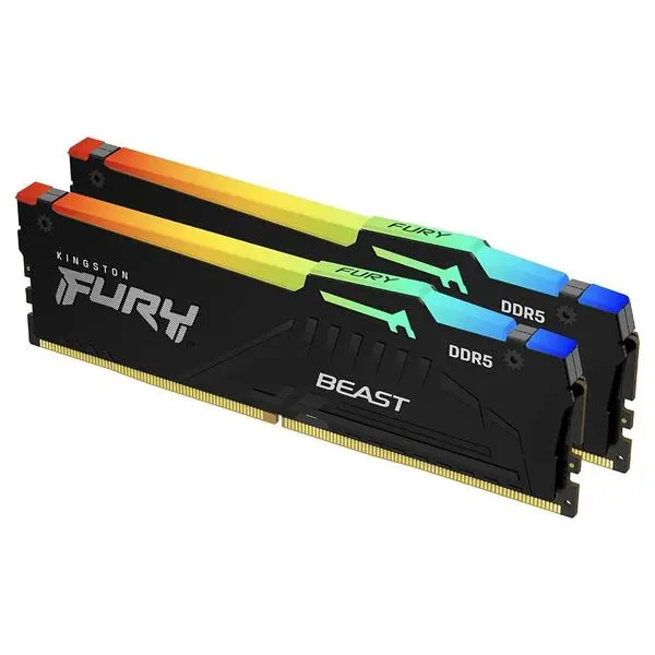 Kingston FURY Beast Black RGB 64GB(2x32GB) DDR5 5600MHz KF556C40BBAK2-64 -  KF556C40BBAK2-64