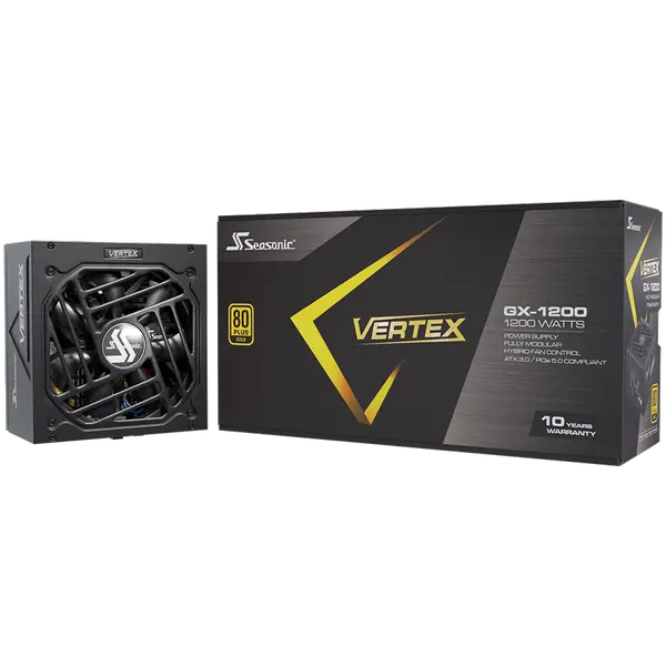 Захранване Seasonic VERTEX GX-1200 Gold, ATX 3.0, 80 PLUS GOLD, 135mm FDB Fan - GX-1200_GOLD