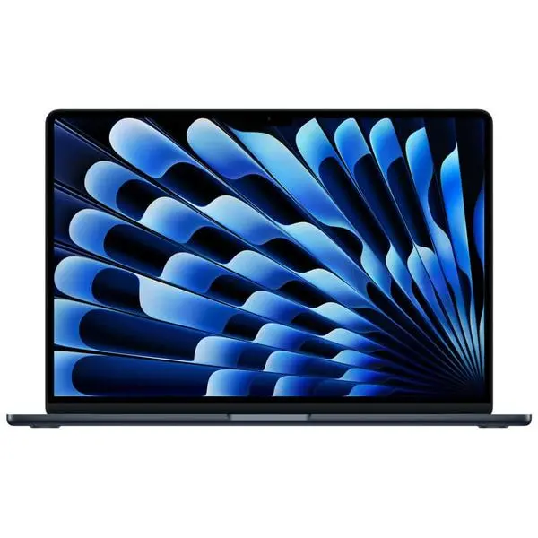 Лаптоп Apple MacBook Air 15 2025 (MW1M3ZE/A)(Midnight), десетядрен Apple M4 4.46 GHz, 15.3" (38.86cm) Liquid Retina True Tone 500nits IPS Display, 16GB LPDDR5X, 512GB SSD, 2x Thunderbolt 4, macOS