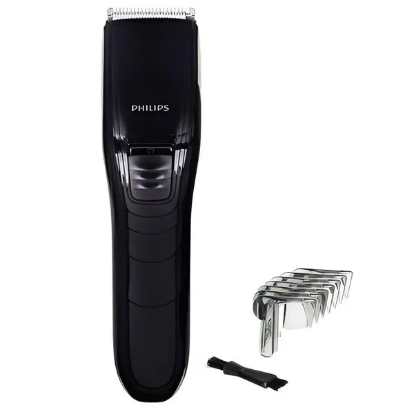 Машинка за подстригване Philips QC5115/15, 10 настройки на дължината, самонаточващи се ножчета от неръждаема стомана, черна