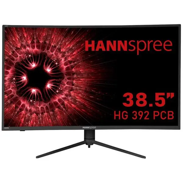 Геймърски монитор HANNSPREE HG392PCB, WQHD, Wide, Извит, 38.5 inch, 165 Hz, HDMI, DP, Черен - HSG-MON-HG392PCB