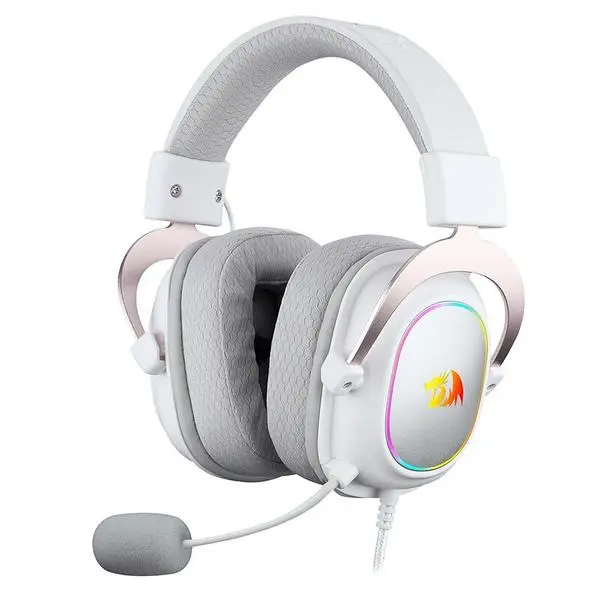 Геймърски слушалки Redragon H510W-RGB Zeus X RGB - бели (v)