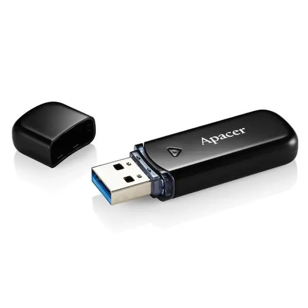 Apacer 64GB AH355 Black - USB 3.2 Flash Drive - AP64GAH355B-1