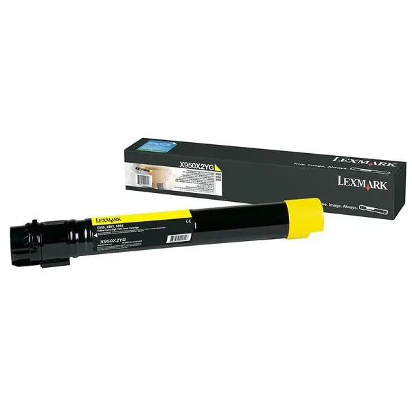 Lexmark X950X2YG X950/952/954 Yellow 22K Toner Cartridge - X950X2YG