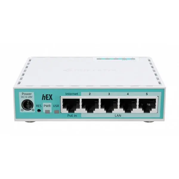 Рутер MikroTik E50UG, 5x LAN 10/100/1000 Mbps (1x PoE), 1x USB 2.0, 512MB RAM, 128MB Flash памет