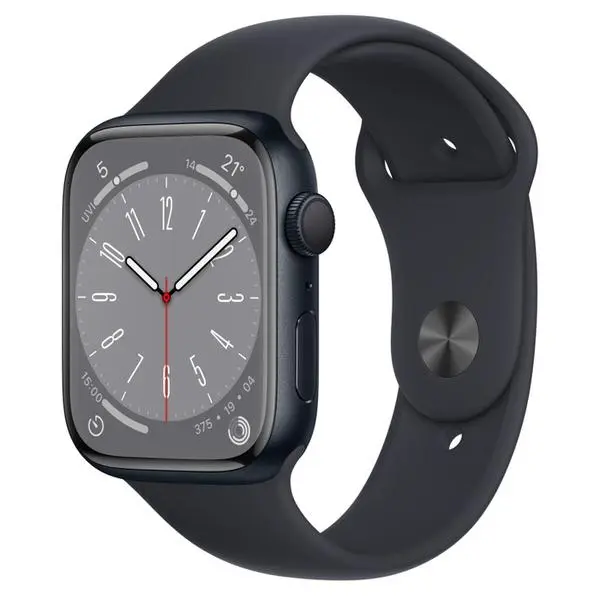 Apple Watch Series 8 GPS 45mm Midnight Aluminium Case with Midnight Sport Band - Regular - MNP13BS/A