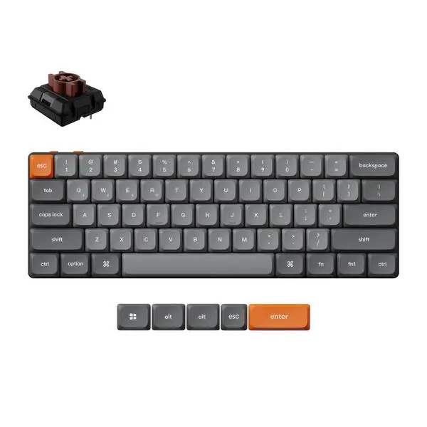 Геймърска Механична клавиатура Keychron K9 Max QMK HS 60% Keychron Milk POM Switch Brown RGB - KEYCHRON-KEY-K9M-H3