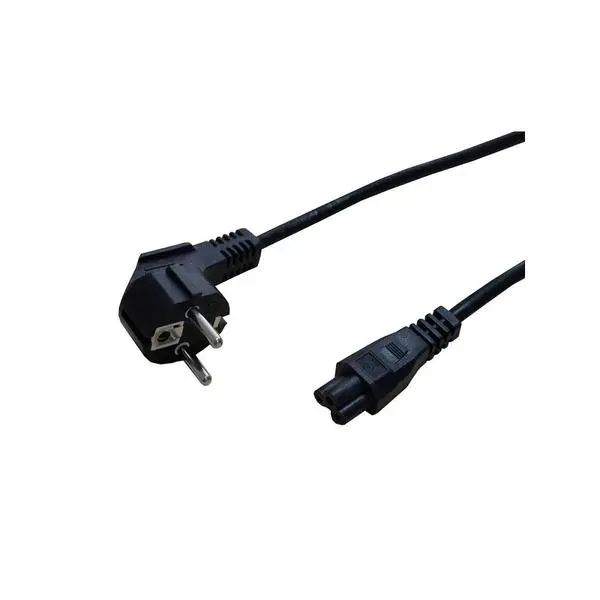 VALUE Захранващ кабел, Shuko към 3-pin C5 (Compaq) notebook накрайник, 1.8 м, черен - S2308-20