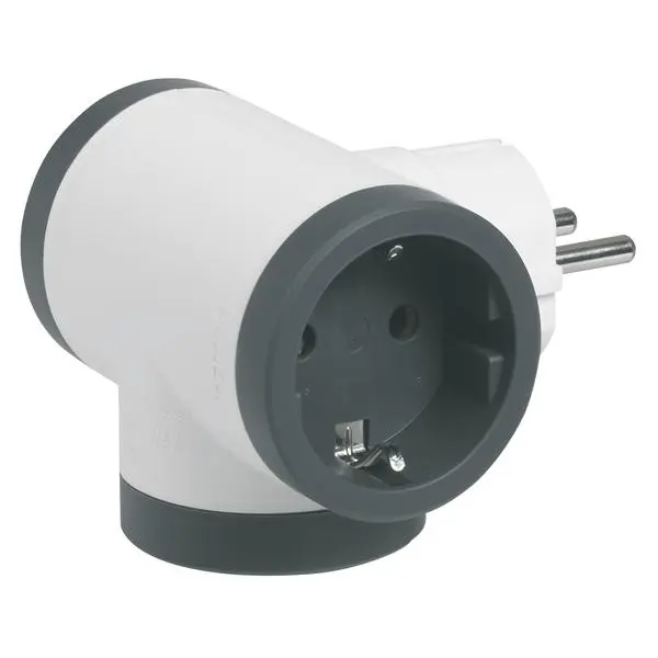Legrand 3 sockets T-Shaped Adapter Grey 694520