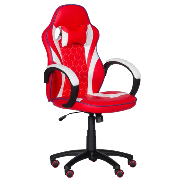 Геймърски стол с футболни мотиви Carmen 6300 - червено-бял - 3520130