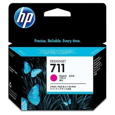 HP 711 3-pack 29-ml Magenta Ink Cartridges - CZ135A