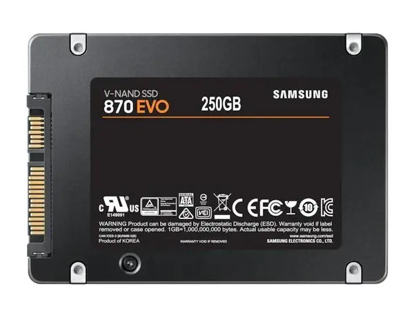 SAMSUNG 870 EVO SATA 2.5”, 250GB, SATA 6 Gb/s, MZ-77E250B/EU - SAM-SSD-MZ-77E250B/EU