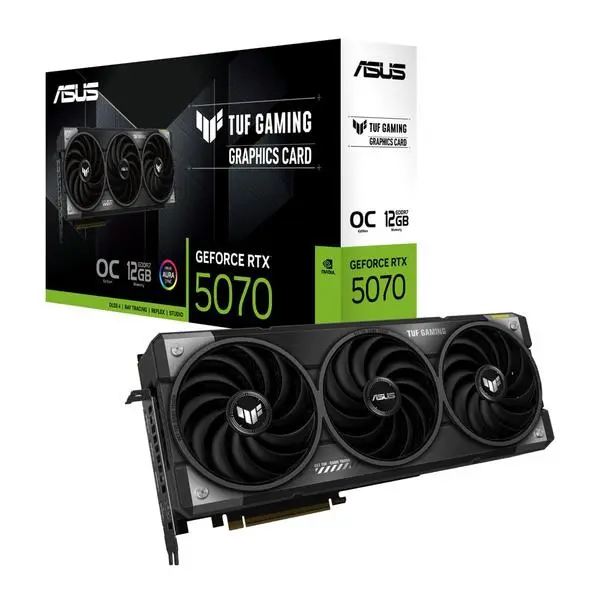 Видео карта Nvidia GF RTX 5070, 12GB, Asus TUF Gaming, OC, PCI-E 5.0, GDDR7, 192-bit, DisplayPort, HDMI, 90YV0LZ0-M0NA00