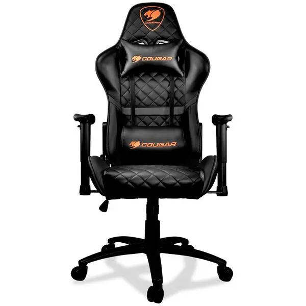COUGAR Armor ONE BLACK Gaming Chair, Diamond Check Pattern Design, Breathable PVC Leather - CG3MAOBNXB0001