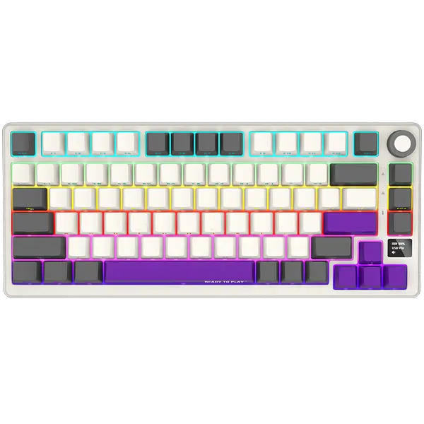 LORGAR KBP7075W, Wireless 75% Mechanical Gaming Keyboard Pro, Beige, EN layout - LRG-KBP7075W-RT-US
