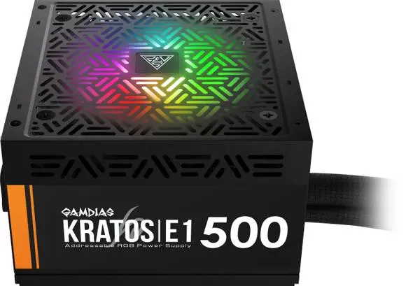 Gamdias Захранване PSU 500W Addressable RGB KRATOS E1-500 - GAMDIAS-KRATOS-E1-500
