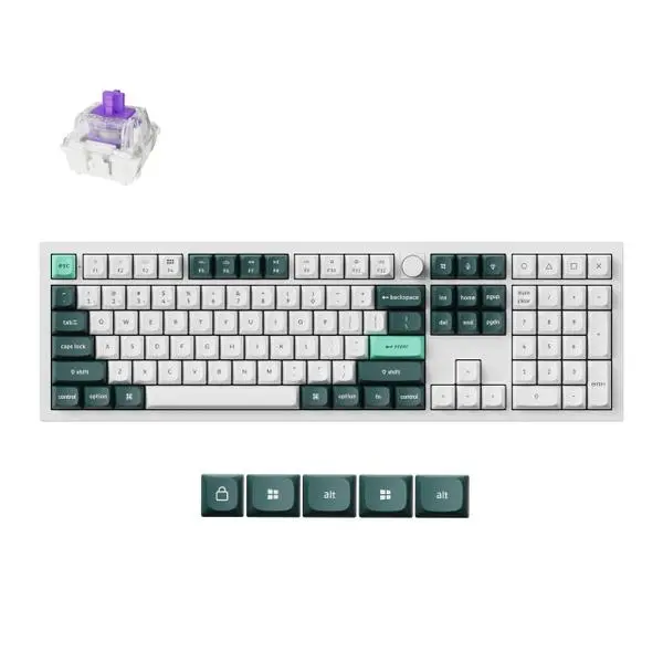 Безжична механичка клавиатура Keychron Q6 HE QMK Gateron Double-Rail Magnetic Switch - Shell White - KEYCHRON-KEY-Q6H-P1