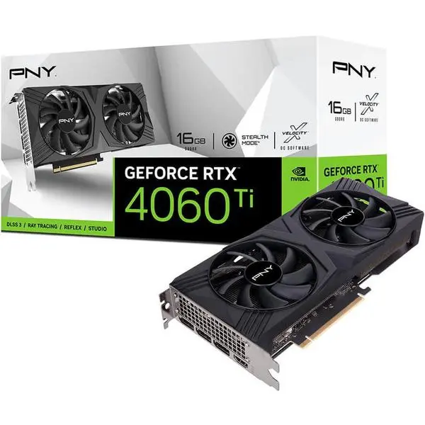 PNY RTX4060 TI VERTO Dual FAN 16GB GDDR6 HDMI 3xDP: Мощност и производителност в компактен пакет