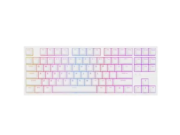 Genesis Gaming Keyboard Thor 404 TKL White RGB Backlight US Layout Brown Switch - NKG-2072