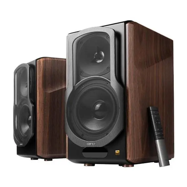 Тонколони Edifier S2000MKIII, 2.2, 130W RMS (2x50W + 2x15W), Bluetooth, Coaxial, Optical, 2x RCA, кафяви