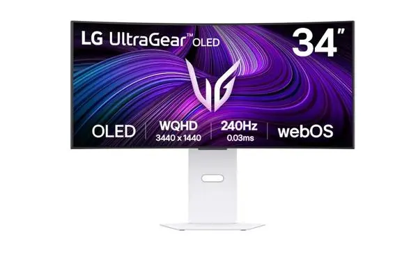LG  34", OLED UltraGear 21:9 Curved Smart, IPS 0.03 ms, WQHD (3440x1440), 240Hz, HDR 10, 1500000:1, 250 cd/m2 - 34GX90SA-W
