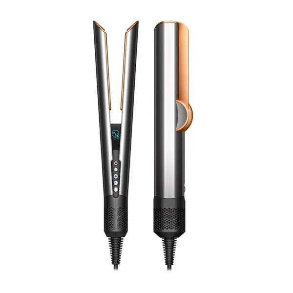 Преса за коса Dyson HT01 Airstrait (408202-01), 1600W, 2 режима, LCD екран, контрол на температурата, сива, Nickel/Cooper