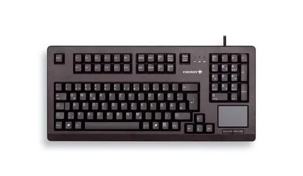 Компактна жична клавиатура CHERRY G80-11900, с touchpad, черна - CHERRY-KEY-G80-1190LUMEU2