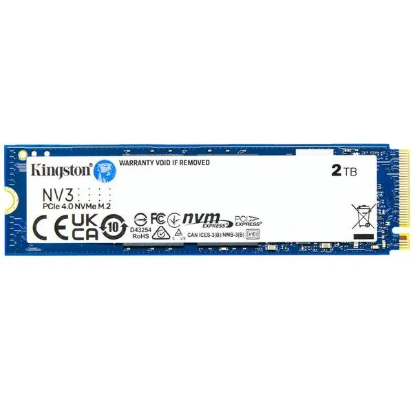 Памет SSD 2TB, Kingston NV3, NVMe, M.2 (2280), скорост на четене до 6000MB/s, скорост на запис до 5000MB/s