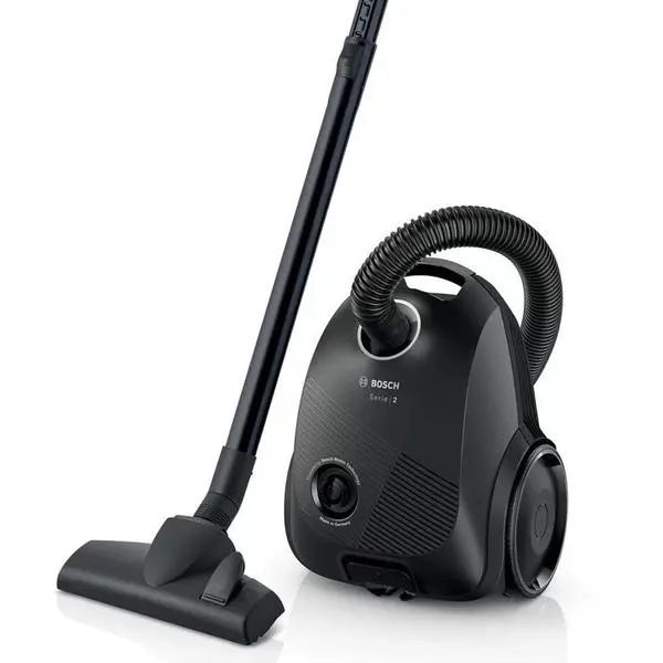 Прахосмукачка Bosch BGBS2LB1, с торба, 600W, 3.5 л. капацитет на торбата, микрофилтър, черна