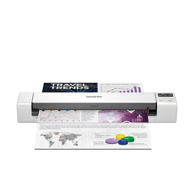 Преносим скенер Brother DS-940DW, 1200 x 1200 dpi, A4, двустранно сканиране, Li-ion батерия, USB, Wi-Fi, бял, DS-940DW