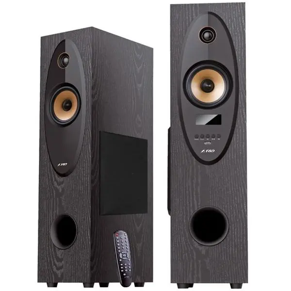 F&D T-35X 2.0 Floorstanding Speakers, 80W RMS (40Wx2), 1'' Tweeter + 4'' Speaker + 8'' Subwoofer for each channel - T-35X