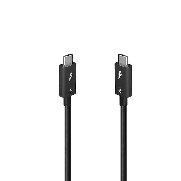 LINDY Кабел Thunderbolt 5, 80Gbps, 240W PD, Type C M/M, пасивен, черен, 1.0 м - LNY-31130