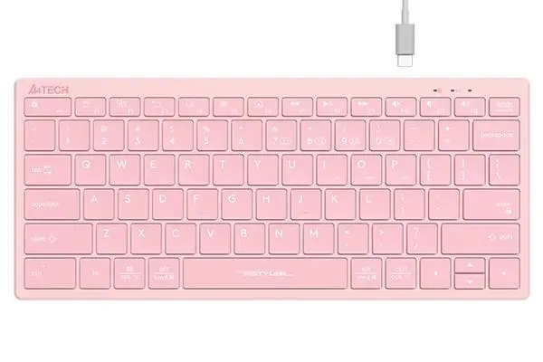 Безжична клавиатура A4TECH FBX51C FSTyler Baby pink - стил и функционалност във вашите ръце