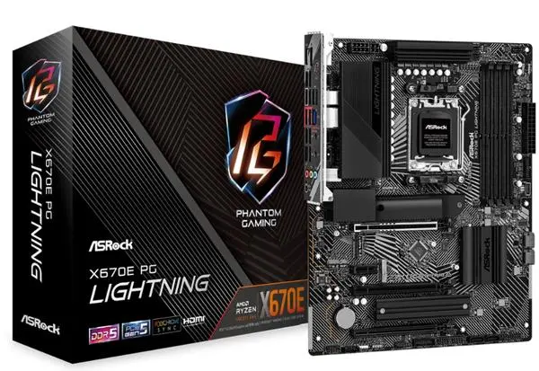 AM5 Asrock X670E Phantom GAMING Lightning DDR5 -  (К)  - 90-MXBJ60-A0UAYZ (8 дни доставкa)