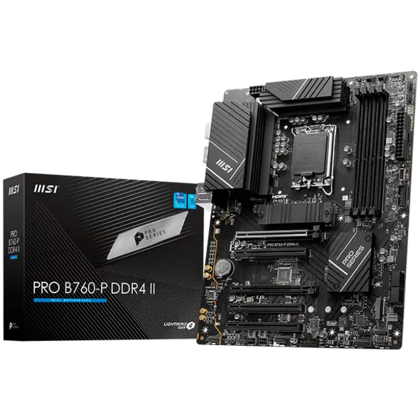 MSI Desktop PRO B760-P DDR4 II (LGA 1700, 4xDDR4,max 5333 OC, 5xPCI-E X16 - PRO_B760-P_DDR4_II