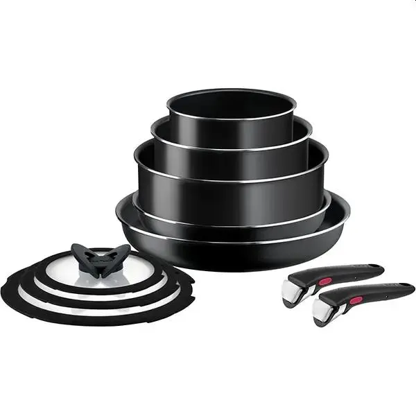 Tefal L1539053 Easy Cook & Clean 10pcs set : FP24/28 + SCP 16/20 with lids + sautepan 24 with lid  + 2 handles - L1539053