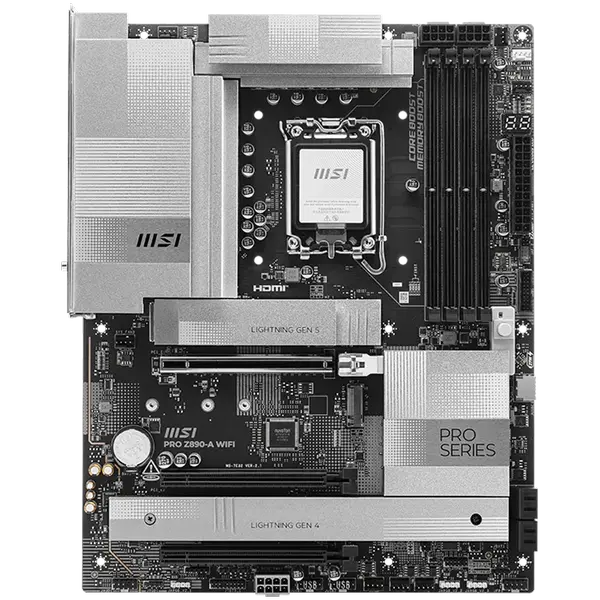MSI PRO Z890-A WIFI, LGA 1851, Dual Channel DDR5 up to 9200(OC)MHz, 3x PCIe x16 slots - PRO_Z890-A_WIFI