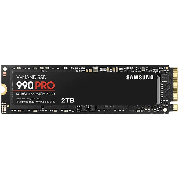Samsung SSD 2TB M.2 PCIEx4 PCI Gen4.0 990 Pro without Heatsink 1200 TBW 5 yrs - MZ-V9P2T0BW