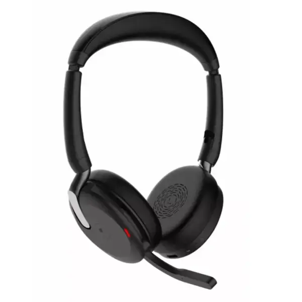 Слушалки Jabra Evolve2 65 Flex, безжични, микрофон, 28mm драйвери, ANC шумопотискане, Bluetooth, USB, до 32 часа време на работа, черни, 26699-999-999