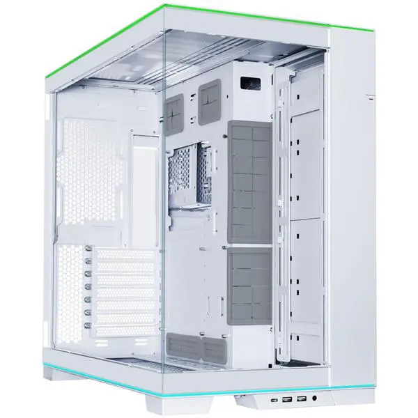 Кутия Lian Li PC-O11 Dynamic EVO RGB Mid-Tower, Tempered Glass, Бяла - LL-CASE-GELI-943