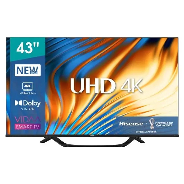 Hisense 43" A63H, 4K Ultra HD 3840x2160, DLED, HDR 10+, HLG, Dolby Vision, Dolby Vision, DTS Virtual X - 43A63H