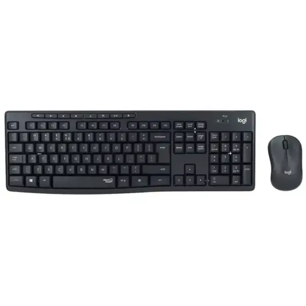 Комплект клавиатура и мишка Logitech MK295 Silent Wireless Combo (920-009800), безжични, мултимедийни клавиши, технология SilentTouch, регулируема височина на клавиатурата, черни, 920-009800