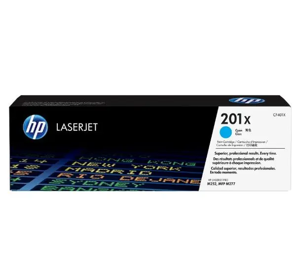 HP 201X High Capacity Cyan Original LaserJet Toner Cartridge (CF401X) - CF401X