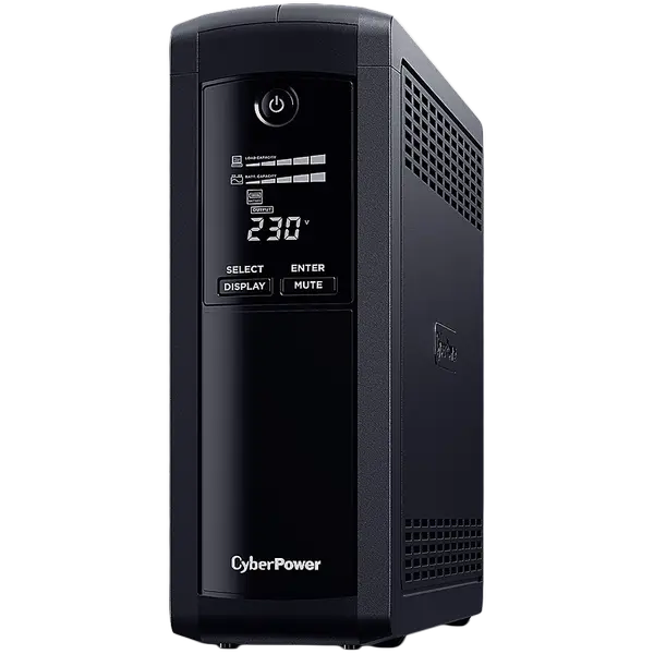 CyberPower UPS AVR, 1600VA/960W, Line-Interactive, LCD display, 4x Schuko, Runtime at 480W ( min ):11, Surge and Spike protection; VP1600ELCD - VP1600ELCD