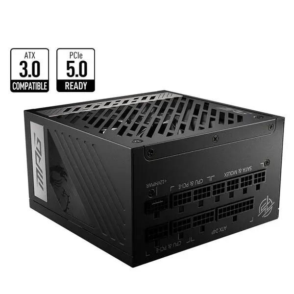 Захранване MSI MPG A1000G PCIE5, 1000W, Active PFC, 80 PLUS Gold, 135mm вентилатор