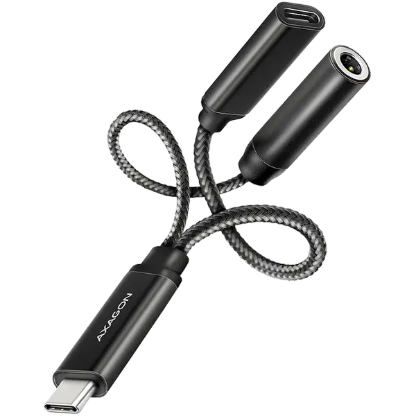 AXAGON ADA-HCPD USB-C to 3.5mm jack - Hi-Res DAC audio adapter, 384kHz/32bit, PD - ADA-HCPD
