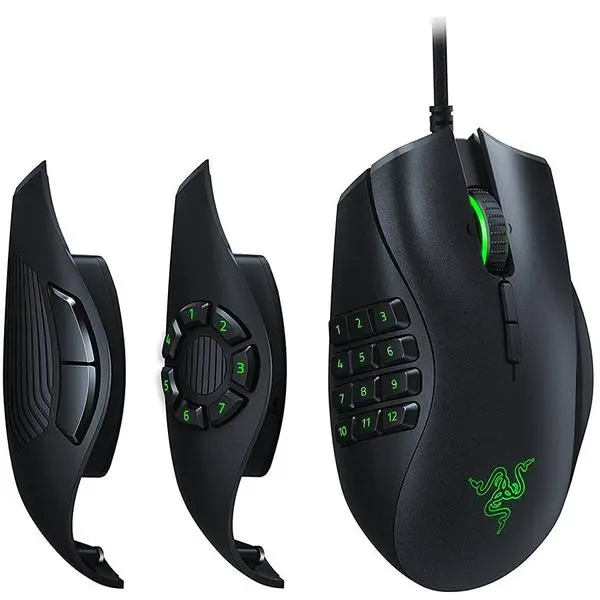 Razer Naga Trinity - Multi-color Wired MMO Gaming Mouse,With interchangeable side plates for 2 - RZ01-02410100-R3M1