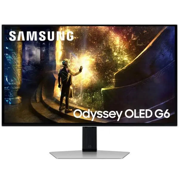 Монитор Samsung Odyssey OLED G6 G61SD LS-27DG610SU, 27" (68.58 cm) OLED панел, 240Hz, QHD, 0.03ms (GtG), 1 000 000:1, HDR10+, 250cd/m2, DisplayPort, HDMI, USB Hub, LS27DG610SUXEN
