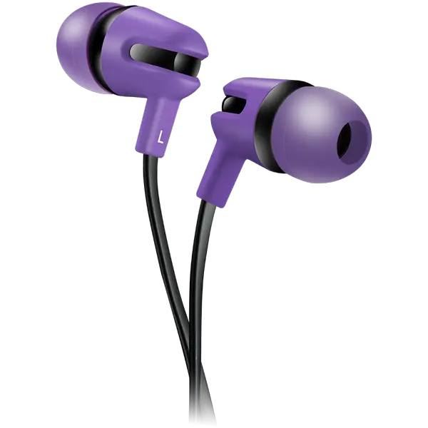 CANYON SEP-4, Stereo earphone with microphone, 1.2m flat cable, Purple, 22*12*12mm - CNS-CEP4P