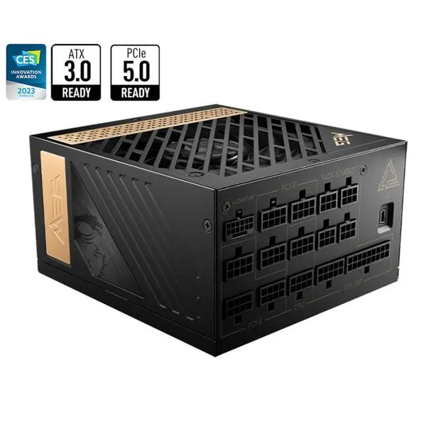 Захранване MSI Meg Ai1300P PCIE5, 1300W, Active PFC, 80 Plus Platinum, 120mm вентилатор
